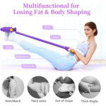 Multifunction Pedal Puller Resistance Band – Purple Workout Rope for Waist & Legs
