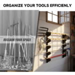 Broom & Garden Tool Holder Wall Mount – Heavy-Duty Storage Hanger