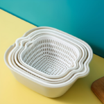 6-Piece Colander & Bowl Set – Stackable Kitchen Strainers