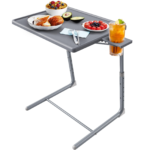 Adjustable Foldable TV Tray Table – 6 Heights & 3 Tilt Angles - 1ps Grey
