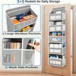 5-Tier Over-the-Door Storage Rack – 44 lbs Capacity, No-Drill Design
