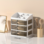 Large Clear Cosmetic Storage Box – Multi-Layer Desktop Drawer Organizer
