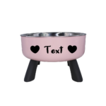 Personalized Stainless Steel Elevated Dog Bowl | Neck Protection & Anti-Slip