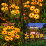 Solar Sunflower Garden Lights 2/4-Pack – IP65 Outdoor Decor