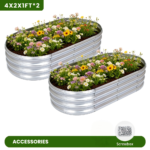 Galvanized Raised Garden Beds 2-Pack – Outdoor Planter Boxes - 2pcs