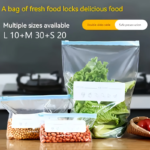 60-Pack Food Storage Zipper Bags 3 Sizes – Reusable Fresh-Sealed Bags