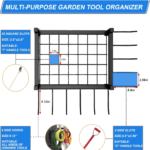 Heavy-Duty Metal Garden Tool Organizer – Holds 35 Long-Handled Tools