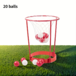 Headband Basketball Game Set Adjustable Net & 20 Balls - Creative Overhead Basketball Toy