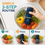 Ultrasonic Fruit & Vegetable Cleaner – USB Rechargeable