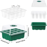 4-Pack Heavy-Duty Seed Starter Trays with Vents – 48 Cells