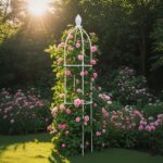 European Metal Plant Trellis Stand for Climbing Roses & Clematis
