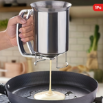 Stainless Steel Pancake Batter Dispenser & Funnel with Stand