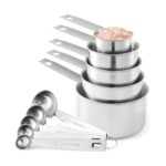 10-Piece Stainless Steel Measuring Cups & Spoons Set - 10pcs