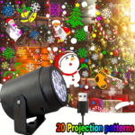 LED Christmas & Halloween Projection Party Light – Indoor/Outdoor Stage Lamp