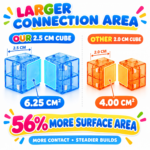 35-Piece Clear Magnetic Building Cubes 1-Inch / 0.98&quote; for Kids