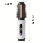 2-in-1 Cordless Hair Straightener & Curling Brush with LCD