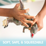 6-Piece Soft Jumbo Dinosaur Figures with Educational Book Ages 1+