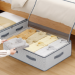 Large Clothing Storage Bag with Flip-Top Clear Window