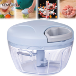 Manual Food Chopper & Garlic Mincer 17 oz / 30 oz - BLUE