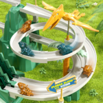 Dinosaur Stair Climbing Track Toy Set with Lights & Music Ages 3+