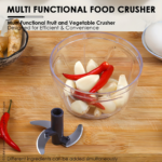 Manual Pull-String Garlic Press & Mini Vegetable Chopper