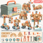 Kids Toy Tool Box Set with Electric Drill & Screws for STEM Play
