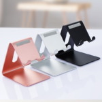 Aluminum Desk Phone Stand – Adjustable Holder for iPhone & Samsung