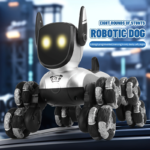 Rechargeable Remote Control Robot Dog Toy with Music & Stunts