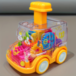 3-Pack Transparent Gear Toy Cars for Kids – Interactive Concept Cars