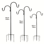 Adjustable Double Shepherd Hook with 5-Prong Base – 2-Sided Pole