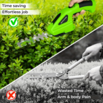 2-in-1 Cordless Grass Shear & Hedge Trimmer – USB-C Rechargeable