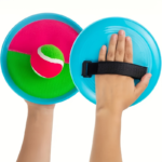 Toss and Catch Ball Game Set with 2 Paddles & 1 Ball - Blue, quantity: 2 rackets + 1 ball