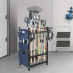 Heavy-Duty Metal Garden Tool Organizer – Holds 35 Long-Handled Tools