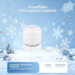 LED Snowflake Dynamic Projection Lamp – 360° Rotating Night Light USB