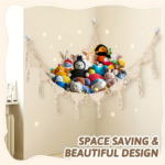 Extra Large Plush Toy Mesh Hammock – Stuffed Animal Storage Net
