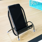 Cute Chair Desk Phone Stand – Anti-Slip Desktop Holder for Phones - Black