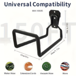 Heavy-Duty Metal Garden Hose Holder – Wall-Mounted Iron Reel
