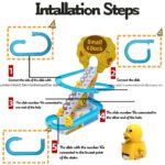 Electric Duck Climbing Stairs Toy with Music & LED Lights