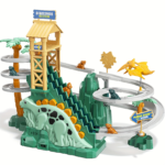 Dinosaur Stair Climbing Track Toy Set with Lights & Music Ages 3+