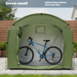 Outdoor Bicycle & Motorcycle Storage Shed Fits 2–4 Bikes - Green