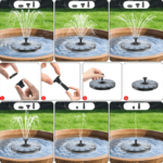 Solar Water Fountain Pump with Support Rods – IPX8 Waterproof