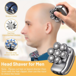6-in-1 Bald Head Shaver for Men with 7 Rotary Heads