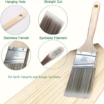 5-Piece Professional Paint Brush Set – Synthetic Bristles & Wood Handles