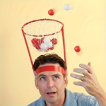 Headband Basketball Game Set Adjustable Net & 20 Balls