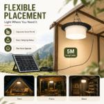 244 LED 360° Solar Hanging Light – Outdoor Shed & Gazebo Lamp