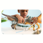 6-Piece Soft Jumbo Dinosaur Figures with Educational Book Ages 1+