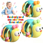Interactive Snail Musical Toy for Babies – Sensory & Crawling Toy - Main color: yellow / Randomly send one in 3pcs colors