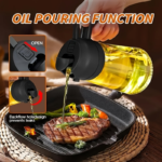 16 oz Glass Olive Oil Sprayer & Dispenser 2-in-1