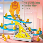 Electric Duck Climbing Stairs Toy with Music & LED Lights