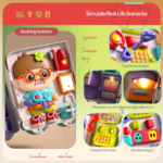 54-in-1 Busy Board Sensory Toy for Toddlers Ages 18M+